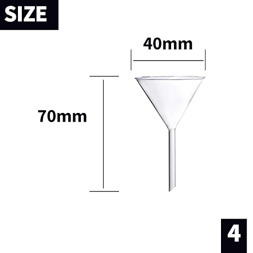 Glass Funnel Set, 50mm & 40mm Diameter - Image 5
