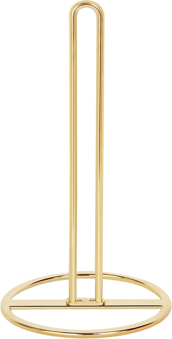 Gold Paper Towel Holder Countertop, Kitchen Paper Towel Stand Holder by OBODING