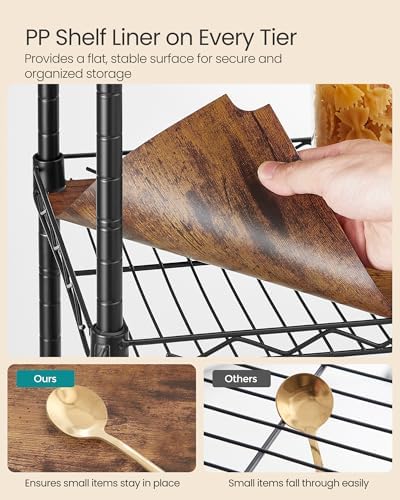 SONGMICS 5-Tier Bathroom Shelf, Storage Rack for Small Space