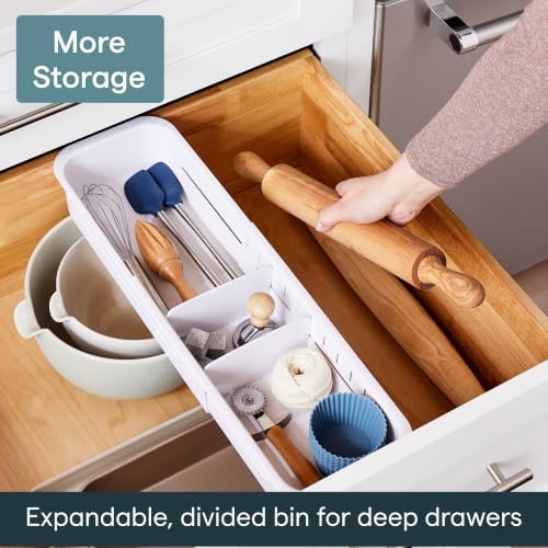 YouCopia DrawerFit Sliding Drawer Sorter, Adjustable Drawer Organizer
