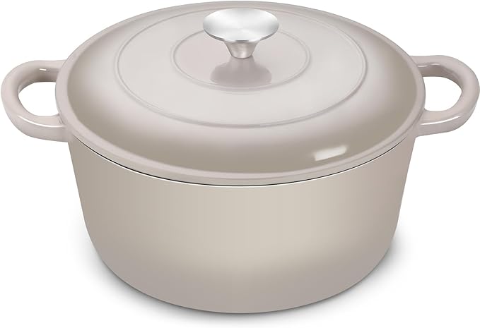 TeamFar Dutch Oven, 6QT Enameled Cast Iron Dutch Oven Cooking Pot by TeamFar