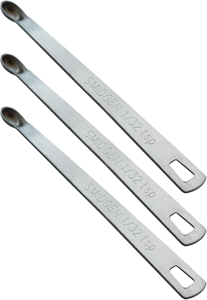 3PCS 1/32 Teaspoon Single Tiny Measuring Spoon, Small Individual Stainless by BERYLER