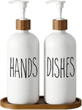 Dish Soap Dispenser for Kitchen Sink.Glass Hand Soap Dispenser, Modern by Aeakey