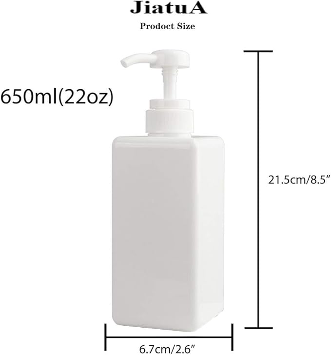 Pump Bottle, Refillable Plastic Empty Lotion Soap Dispenser Liquid Container - Image 5