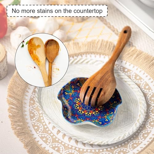 Miamolo Boho Spoon Rest for Stove Top & Counter, Kitchen Cooking Gift