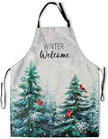 Giwawa Apron Unisex Resistant 33 x 28 inches with 2 Pockets Cooking Kitchen Aprons Suitable for BBQ Grill Drawing Haircut