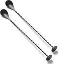 BRIOUT 2 Pcs Bar Spoon, 12 Inches Long Handle Drink Stirrer, Stainless Steel by Briout