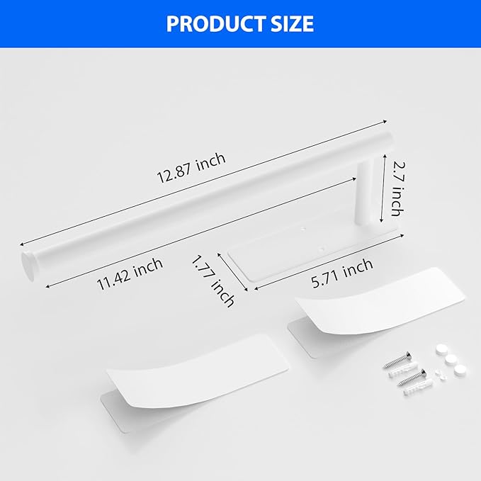 Paper Towel Holder Under Cabinet, Self-Adhesive, No Drilling, Stainless Steel - Image 5