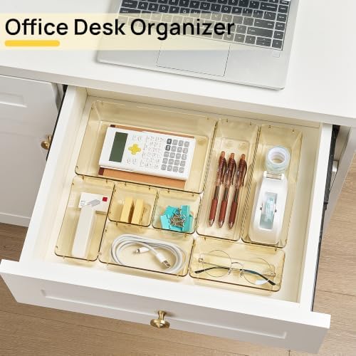 Vtopmart 25 Pack Plastic Drawer Organizers with Anti-slip Rubber Pads
