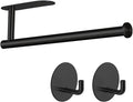 Paper Towel Holder with 2 Hooks-Under Cabinet Paper Towel Holder by Kinbery