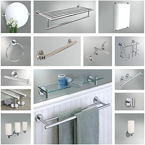 Gatco 4244 Latitude II 24" Double Towel Bar, Chrome / Wall Mounted Double Towel Holder for Bathroom