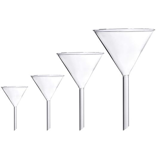Glass Funnel Set, 50mm & 40mm Diameter by Young4us