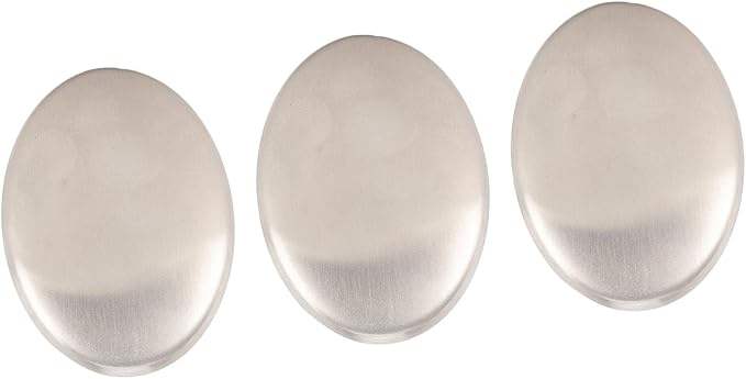 Stainless Steel Soap, Premium Odor Eliminator Bar for Kitchen & Outdoor Use 304 Grade Dishwasher Safe Hand Wash 3 Pack
