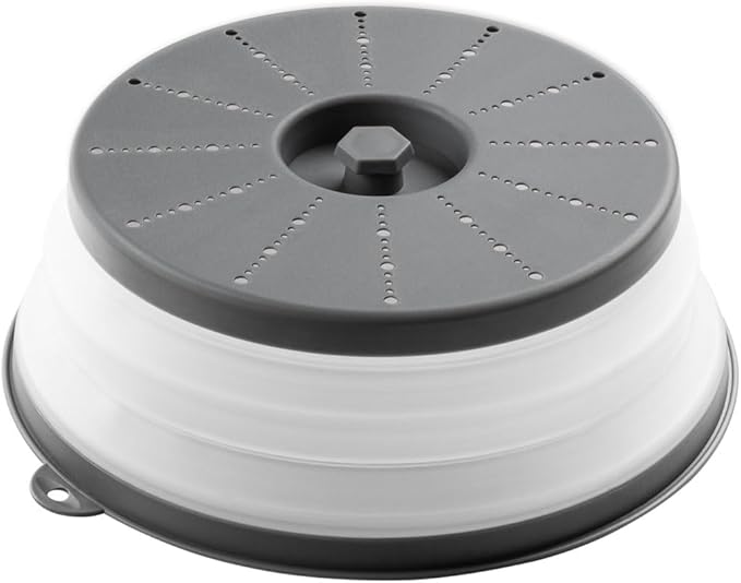 HIC Kitchen Collapsible Microwave Food Cover, BPA Free, Contains Splatter and by HIC