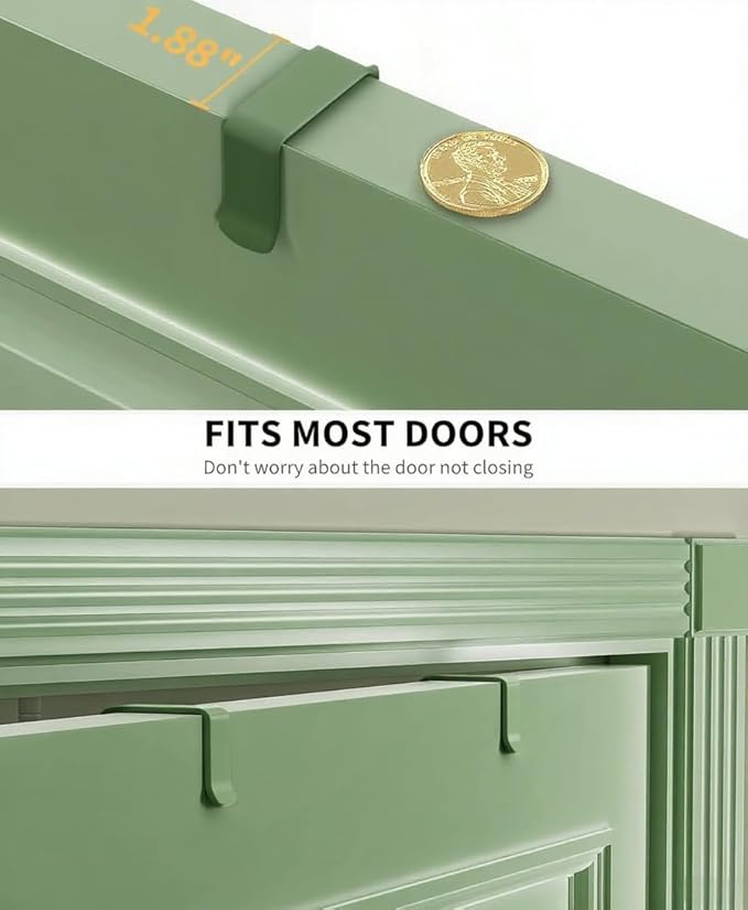 Moforoco Sage Green 9-Tier Over The Door Pantry Organizer, Pantry Organization - Image 3