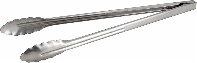 Winco Coiled Spring Extra Heavyweight Stainless Steel Utility Tong by Winco