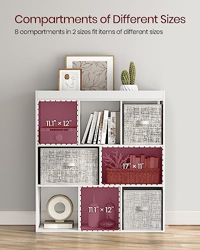 VASAGLE Bookshelf, 8 Cubes Storage Organizer, 35.4 x 11 x 39.4 Inches