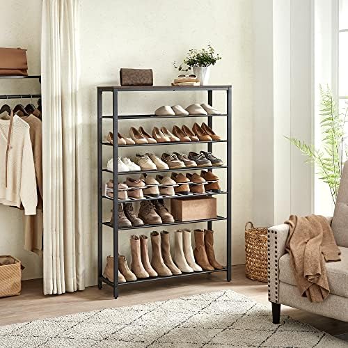 VASAGLE 8-Tier Shoe Rack, 32-40 Pairs, Metal Mesh