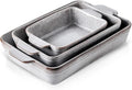 KOOV Bakeware Set, Ceramic Baking Dish Set, Rectangular Casserole Dish Set by KOOV