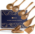 Wooden Spoons for Cooking, 8-Piece Acacia Wood Utensil Gift Set