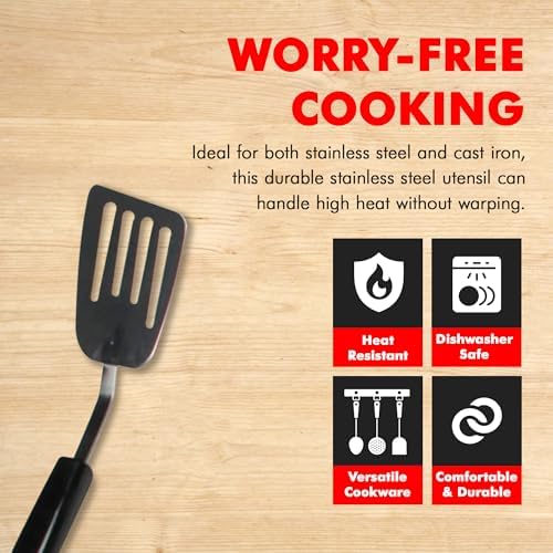 Chef Craft Select Turner/Spatula, 10.5 inch, Stainless Steel