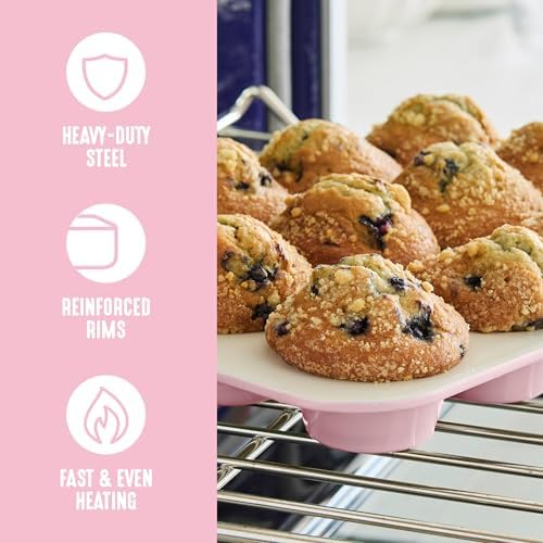 GreenLife 6 Piece Ceramic Nonstick Oven Bakeware Set, Pink