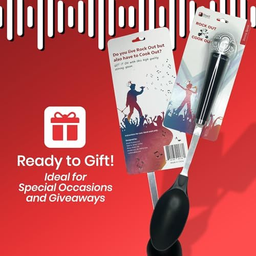 Microphone Spoon Kitchen Utensil - Fun Novelty Cooking Gadget & Unique Gift for Musicians, Singers, Karaoke Stars - Music Themed Housewares