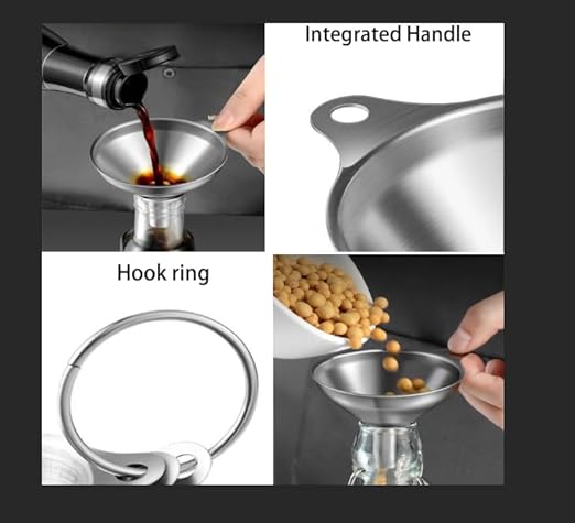 3PCS Kitchen Funnels Set, Stainless Metal Funnel - Image 5