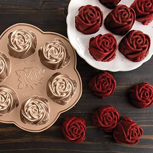 Nordic Ware Rosebud Cakelet, 2.25 Cup Capacity, Toffee