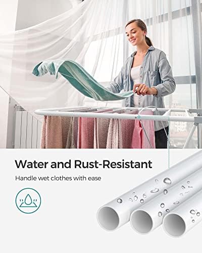 SONGMICS Clothes Drying Rack, Foldable Space-Saving Laundry Drying Rack