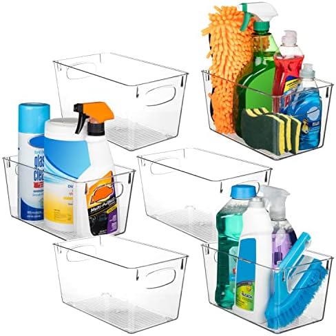 ClearSpace Clear Plastic Storage Bins – Perfect Kitchen Organization and Storage or Pantry Storage – Fridge Organizer, Pantry Organization and Clear Storage Bins, Cabinet Organizers