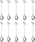 AnSaw Elegant Silver Leaf Coffee Spoons by AnSaw