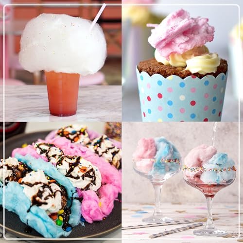 Nostalgia Cotton Candy Machine -Cotton Candy Maker With 2 Reusable Cones, 1 Sugar Scoop - Cotton Candy Machine for Kids Works with Flossing Sugar or Hard Candy for Fun & Convenience-Pink