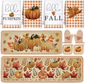 Fanfanwin 10 Pcs Fall Thanksgiving Pumpkin Kitchen Decor Set