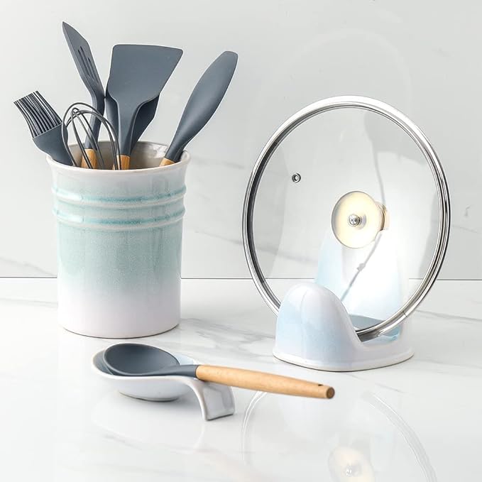 Nihow Pot Lid Holder: Stable Ceramic Pan Lid Holder - Image 7