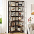Tribesigns Corner Shelf, 7-Tier Industrial Corner Bookshelf and Bookcase