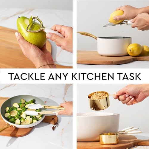 Styled Settings White and Gold Kitchen Utensils Set, 23-Piece