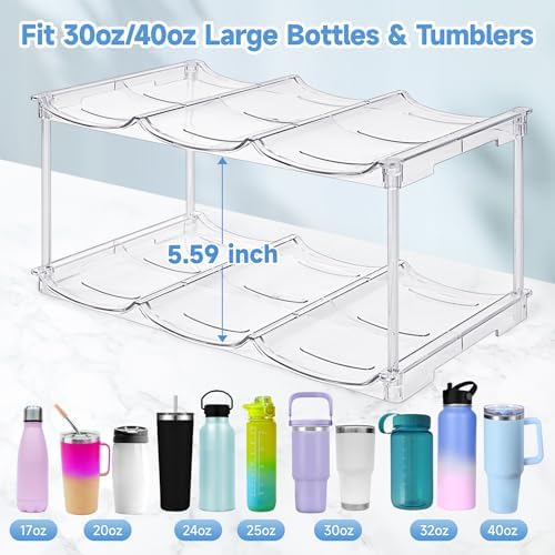 spospo Stackable Water Bottle Organizer for Stanley 40 oz Tumbler