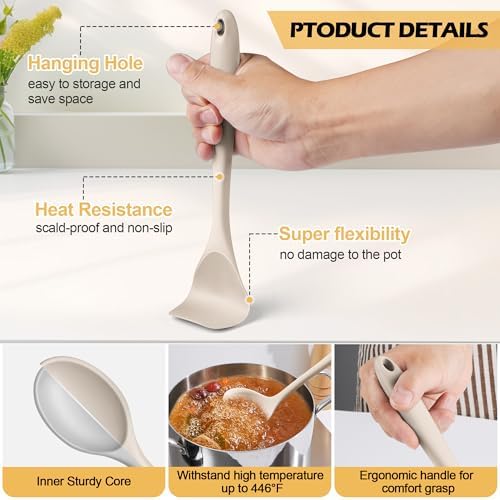 Homikit 15-Piece Kitchen Cooking Utensil Set, Silicone Utensils with Holder