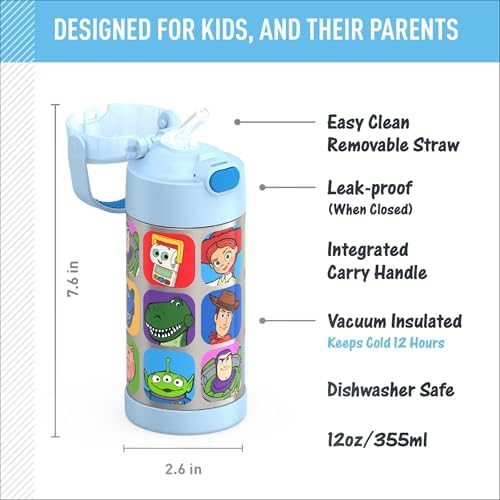 THERMOS FUNTAINER Water Bottle with Straw, 12oz, Toy Story 5