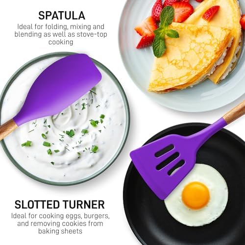 Zulay Kitchen 5 Piece Silicone Utensil Set