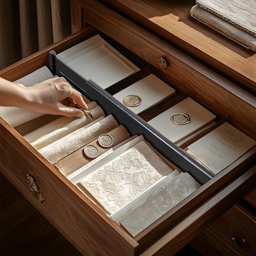 Utoplike Bamboo Drawer Dividers Large, 4" High Kitchen Drawers Organizers