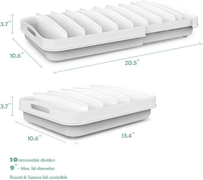 EVERIE Expandable Food Container Lid Organizer - Image 3