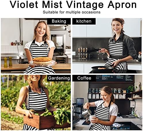 Violet Mist Lovely Sweetheart Apron for Women Handmade Retro Cute Aprons