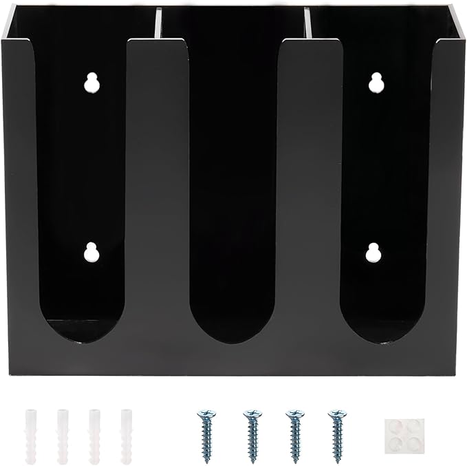 Acrylic Coffee Cup and Lid Storage Organizer Holder, 3 Compartments Disposable - Image 3