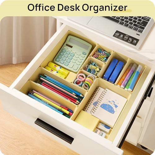 Vtopmart 25 Pack Plastic Drawer Organizers with Anti-slip Rubber Pads