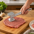 Gourmet Easy Classic Meat Tenderizer Tool, Non-Slip Grip Lifetime Replace