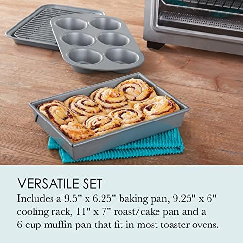 Chicago Metallic 4-Piece Toaster Oven Bakeware Set