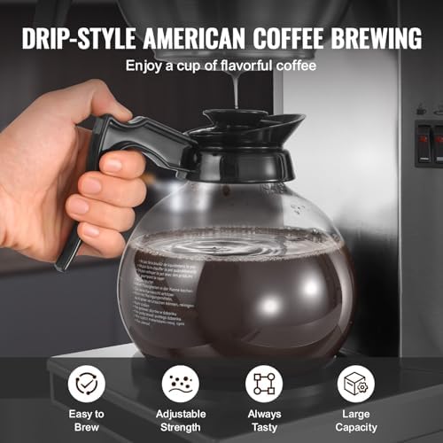 VEVOR Commercial Drip Coffee Maker 12 Cups Coffee Machine Drip Style