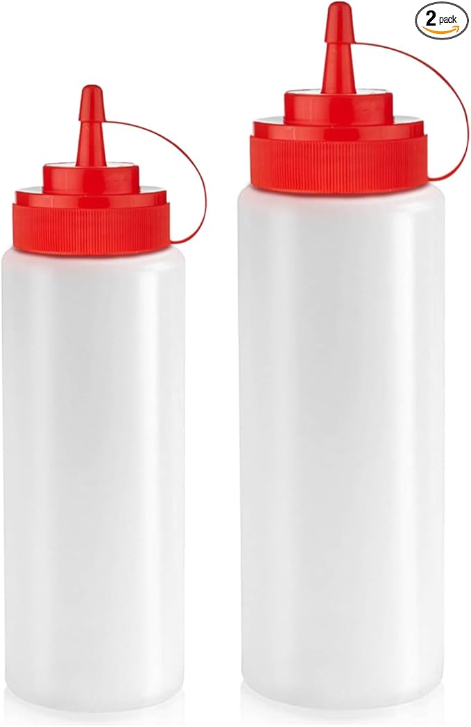 Norcalway 12 oz & 16 oz Condiment Squeeze Bottles by NorcalwayLLC
